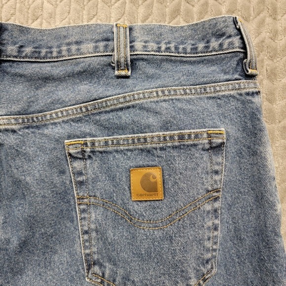 Carhartt Loose Fit Jeans Men's Size 40x30 Blue Straight Medium Wash - Picture 7 of 8
